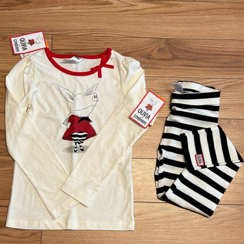 Brand new with tag Size 7 Olivia for Gymboree Long Sleeve Top & Leggings